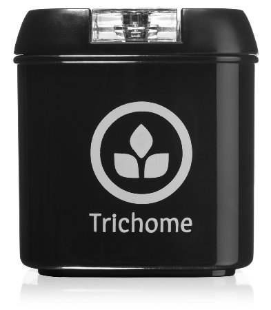 Trichome DankTank - 5-Ounce Airtight Smell Proof Container Storage Stash Jar and Herbal Container - Black