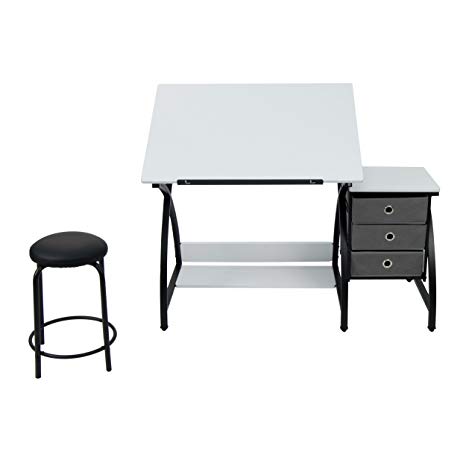 Studio Designs 13326 Comet Center with Stool, Black/White