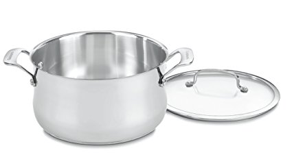 Cuisinart 444-24 Contour Stainless 6-Quart Saucepot with Glass Cover