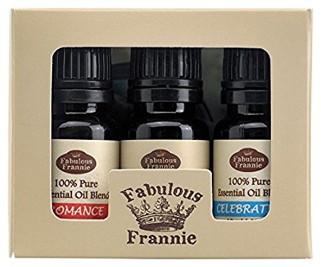 100% Pure Essential Oil Freedom Set - Celebration Blend, Romance Blend, Vanilla - Great for Aromatherapy