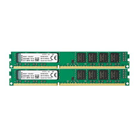 Kingston KVR16N11K2/16 16 GB (2 x 8 GB) 1600 MHz DDR3 Non-ECC CL11 240-Pin DIMM Value RAM Memory Module, 1.5 V