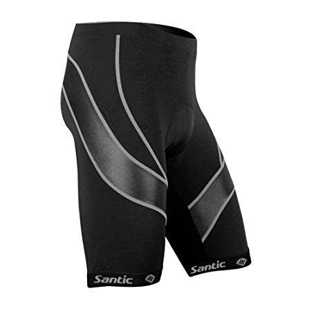 SANTIC Men's Cycling Shorts Biking Bicycle Bike Pants Half Pants 4D Coolmax Padded Bike Shorts