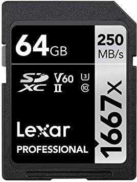 Lexar Professional 1667x 64GB SDXC UHS-II/U3 Card (LSD64GCBNA1667)