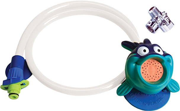 Rinse Ace My Own Shower Children's Showerhead with 3-Foot Quick-Connect/Detachable Hose and Blowfish Character
