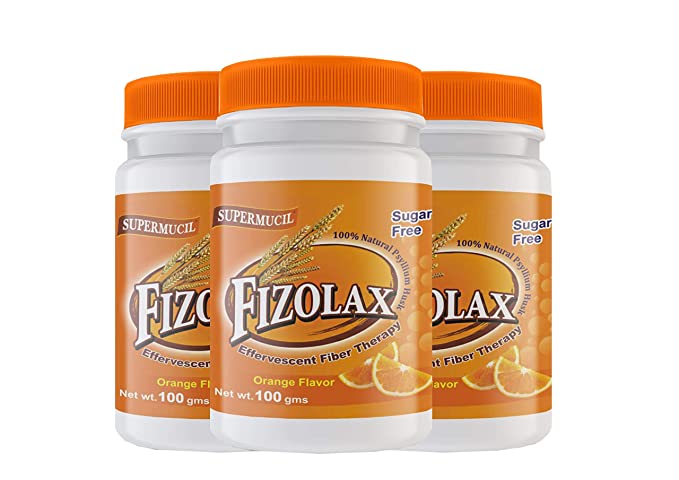 SUPERMUCIL Fizolax Psyllium Effervescent Orange Flavour Sugar-free, 3X100 Each (Combo Pack)