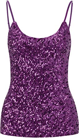 Howriis Women's Sequins Summer Short Camisole Tank Tops