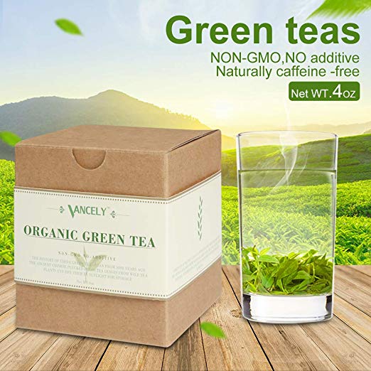 Vancely Loose Leaf Green Tea,100% Natural Tea, Naturally sun-dried , Non-GMO and Unsulfured,Powerful Antioxidants, Luscious to taste with abundant health benefits, 4oz