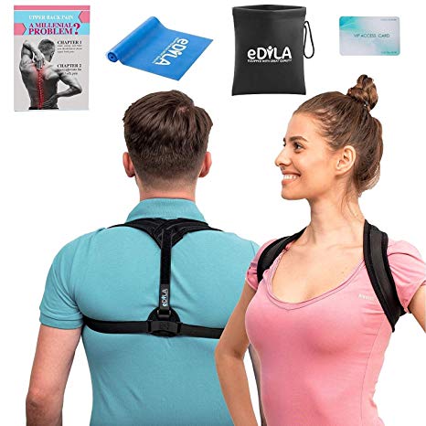 Posture Corrector for Men and Women | Discreet Under Clothes Comfortable and Effective Clavicle Brace for Neck Shoulder Back Pain Relief Fully Adjustable Spinal Brace for Slouching