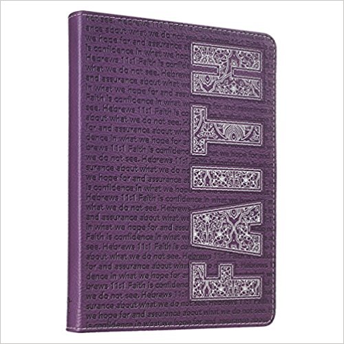 Journal Lux-Leather Faith Purple Hebrews 11:1