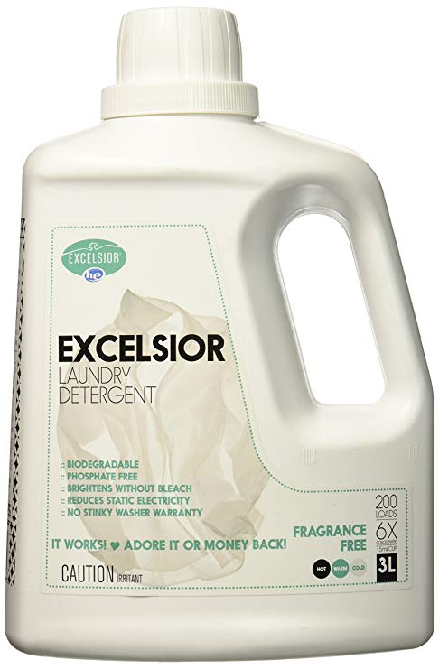Excelsior SOAPFL3NF-U Liter Laundry Detergent with Eco Bottle, Fragrance Free