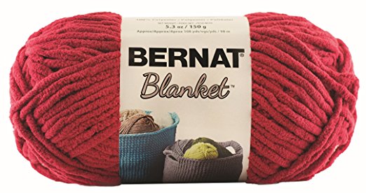 Bernat Blanket SB Yarn - (6) Super Bulky Gauge  - 5.3oz - Cranberry   -  Machine Wash & Dry