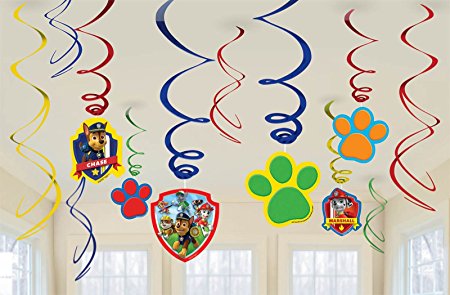 Paw Patrol Swirl Decorations