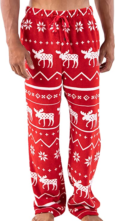 Lazy One Men's Fleece Pajama Pants, Nordic Pajama Bottoms for Men