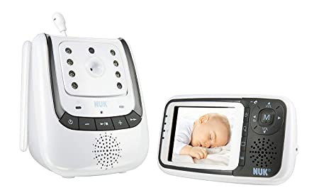 NUK Babyphone mit Kamera Eco Control  Video mit Gegensprechfunktion und Temperatursensor, frei von hochfrequenter Strahlung im Eco-Mode