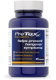 PreToxx for Hangovers and Liver Support 60 Vegetarian Capsules with Prickly Pear Milk Thistle Cysteine and Electrolyte Blend 8226 Natural Formula 8226 100 Money Back Guarantee