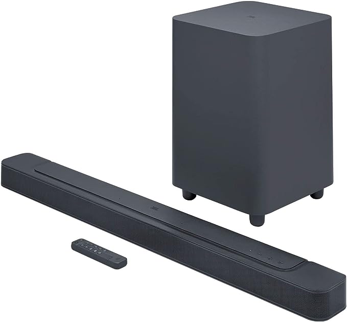 JBL BAR-500 5.1ch Soundbar and Subwoofer with MultiBeam and Dolby Atmos with an Additional 1 Year Coverage by Epic Protect (2023)