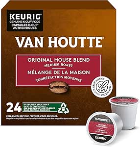 Van Houtte Original House Blend Single Serve Keurig Certified Recyclable K-Cup pods for Keurig brewers, 24 Count