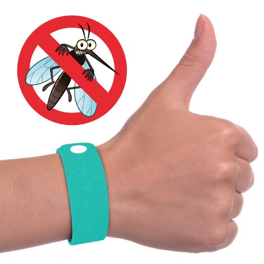 6 Pack Mosquito Repellent Bracelet - Micorfiber No Plastic DEET Free Adjustable Waterproof Wristband For Kids Men and Women Repells Mosquitoes Flies Bed Bugs and More