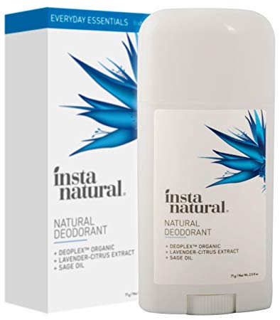 Natural Deodorant for Underarms - Aluminum Free Stick for Smell Protection - Lavender Citrus Scent for Men & Women - Non Toxic Anti Odor Formula with Organic Ingredients - by InstaNatural - 2.5 oz