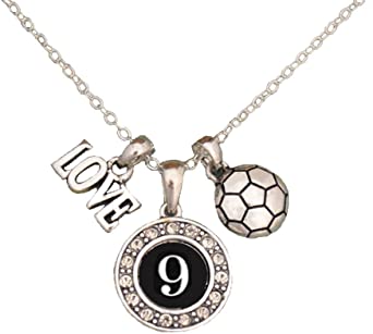 MadSportsStuff Custom Player Jersey ID Soccer Necklace (Available in 25 Numbers)