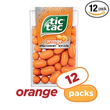 Tic Tac Fresh Breath Mints, Orange, 1 oz Singles, 12 Count