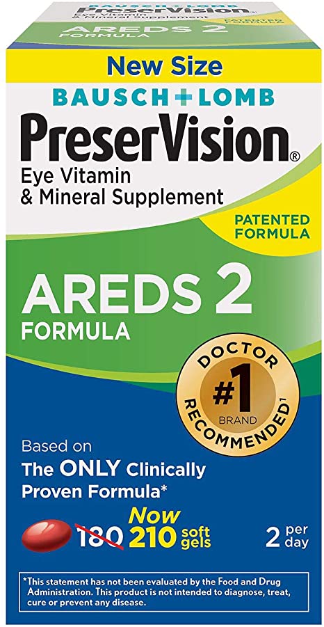 Bausch and Lomb PreserVision AREDS 2 Formula Supplement 210ct