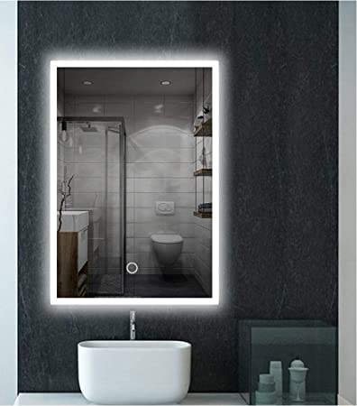 24" x 32" LED Bathroom Vanity Mirror - Dimmable Wall Mount Mirror with Light Touch Button White/Warm White/Warm Color Temperature Changing