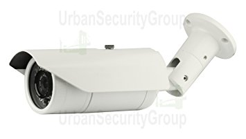 USG 1080P HD IP Bullet Security Camera, PoE, 2MP, 2.8-12mm Varifocal Lens, IP66 Weatherproof Vandalproof, 42 IR LEDs, Perfect For Home & Business Video Surveillance