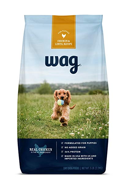 Amazon Brand - Wag Dry Dog Food Trial Size, No Added Grain, 5 lb. Bag