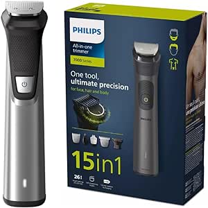 Philips All-in-One Series 7000, Multigroom 15-in-1 Face, Hair and Body Trimmer, MG7950/15