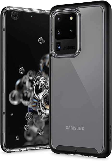 Caseology Skyfall Flex for Samsung Galaxy S20 Ultra Case (2020) - Clear and Flexible - Matte Black