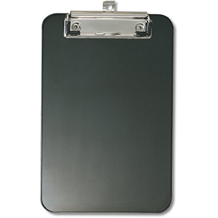 OfficemateOIC Memo Size Plastic Clipboard with Low Profile Clip, Black (83002)