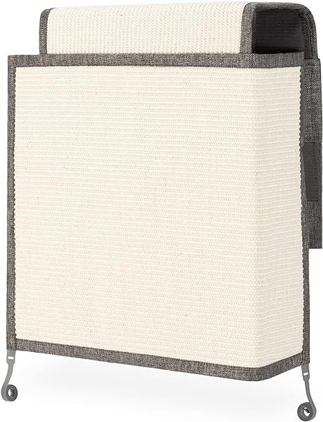 Navaris Cat Scratch Mat Sofa Protector - Linen and Sisal Furniture Protector Scratching Pad for Cats - Scratch Carpet of Couch, Sofa, Chair