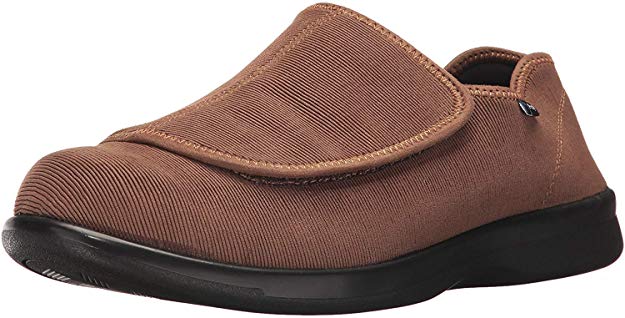 Propet Men's Cush N Foot Slipper, Sand Corduroy, 14 3E US