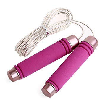 LetsFunny Skipping Rope, Speed Jump Rope with Soft Memory Foam Handle, Adjustable Rope, Rapid Ball Bearings for Fitness Workout, Fat Burning Exercise, MMA and Boxing