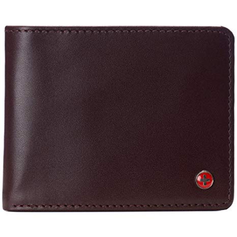 Alpine Swiss RFID Connor Passcase Bifold Wallet For Men Leather