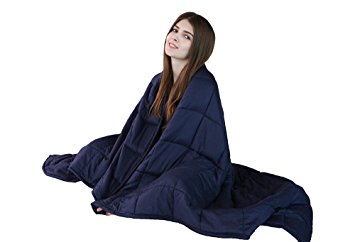 Weighted Blanket by YnM for Adults(20 lbs for 190 lbs individual), Fall Asleep Faster and Sleep Better, Great for Anxiety, ADHD, Autism, OCD, and Sensory Processing Disorder(60''x80'')