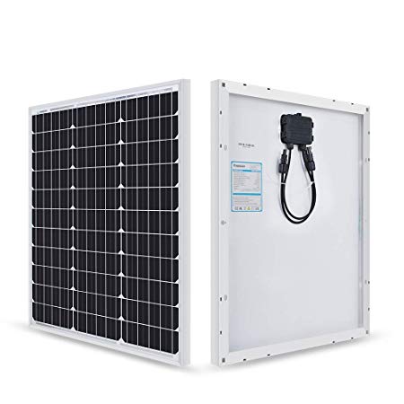 Renogy 50W 12V Compact Design Monocrystalline Solar Panel High Efficiency Module Off Grid PV Power for Battery Charging, Boat, Caravan, RV and Any Other Off Grid Applications