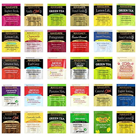Bigelow Tea Bags Sampler Assortment Includes Mints (40 Count) by Variety Fun