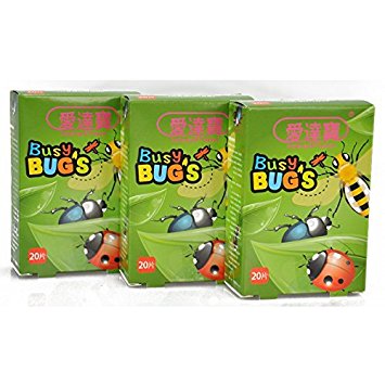 Pack of 60pcs Assorted Breathable Waterproof Variety Pack Cartoon Busy Bugs Adhesive Bandages Hemostasis Band Aid for Children Kids