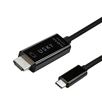 USKY USB-C to HDMI Cable (5.9ft/1.8m), USB 3.1 TYPE-C to 4K HDMI Cord For 2017 iMac, MacBook, Chromebook Pixel, Samsung Galaxy S8 / S8 Plus