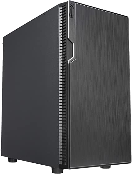 Rosewill FBM-X2-400 Micro ATX Mini Tower Computer Case with 400W PSU Included, Sleek and Simple Quiet Style Gaming Desktop PC, 240mm AIO Support, Top I/O USB 3.0