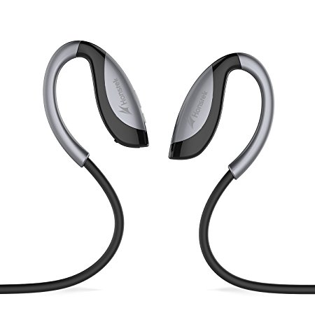 Honstek H5 Bluetooth Headphones V4.1 Wireless Sport Stereo In-Ear Earbuds, In-Ear Noise Isolating Sweatproof Headset(Black/Gray)