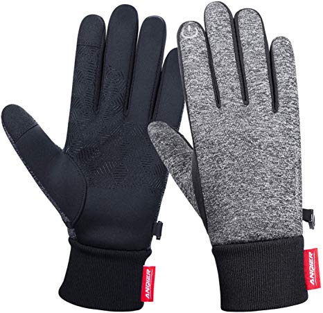 Anqier Winter Gloves,Newest Windproof Warm Touchscreen Gloves Men Women For Cycling Running Outdoor Activities