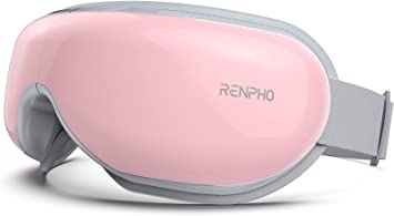 RENPHO Heated Eye Massager with Bluetooth Music, Rechargeable Eye Care Machine with 5 Modes Relax and Reduce Eye Strain Dark Circles Eye Bags Dry Eyes Improve Sleeping, Ideal Gifts for Wife