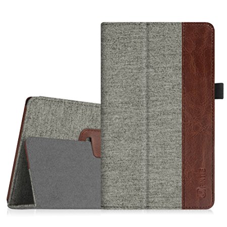 Fintie Folio Case for Amazon Fire HD 8 (2016 6th Generation), Slim Fit Premium Standing Cover with Auto Wake / Sleep for Fire HD 8 Tablet (2016 6th Gen Only), Denim Grey