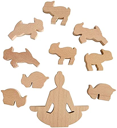 Genuine Fred Goat Yoga Wooden Stacking Game