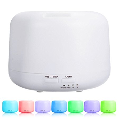 300ml Cool Mist Humidifier Ultrasonic Aroma Essential Oil Diffuser for Office Home Bedroom Living Room Study Yoga Spa