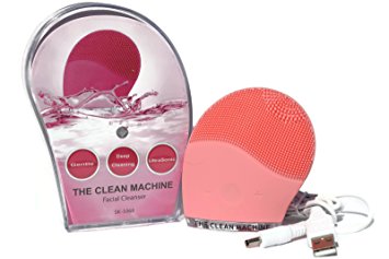 The Clean Machine Facial Cleanser Massager and Exfoliator - Ultrasonic, Waterproof, Portable and Rechargeable