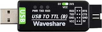 Waveshare Industrial USB to TTL Converter Original CH343G Onboard with Multi Protection Circuits Multi Systems Support